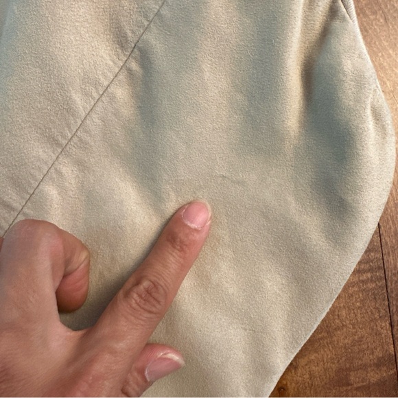 Alice + Olivia Cream Open Front Goat Leather Harvey Suede Crop Jacket XS - Picture 7 of 9